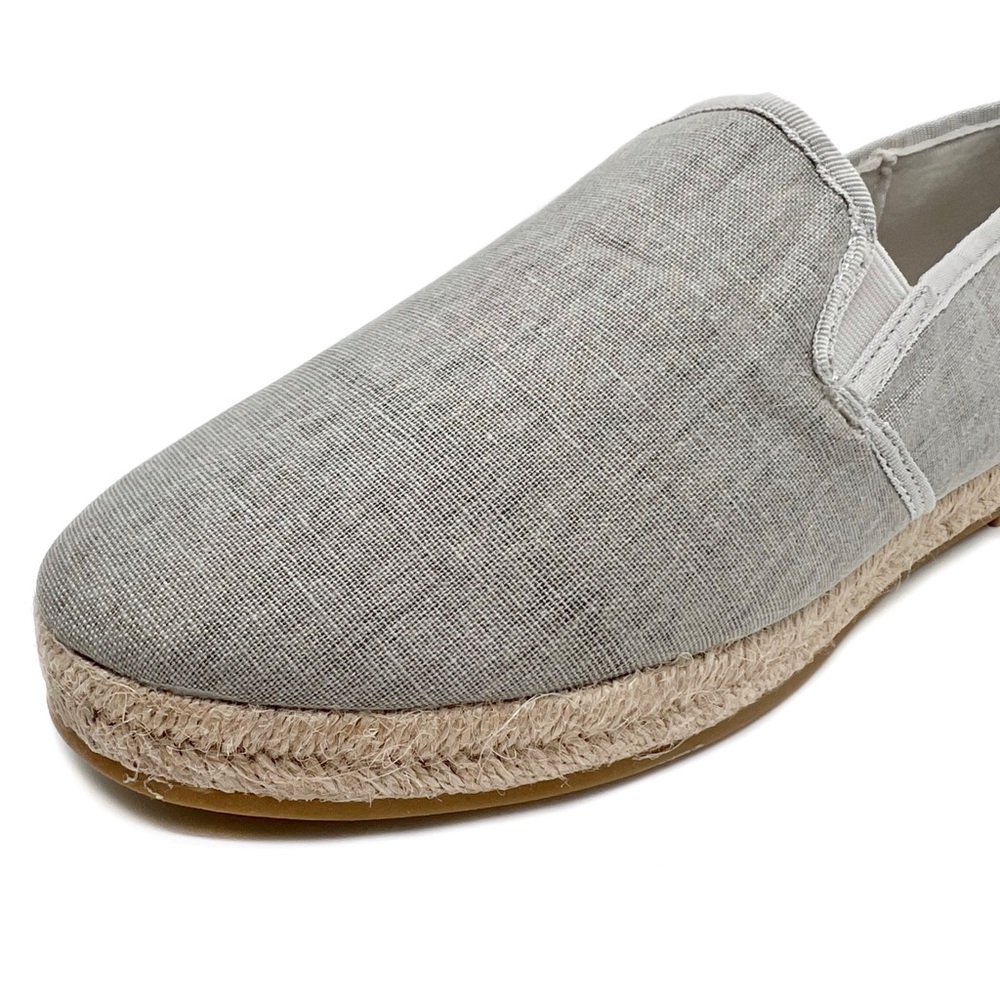 Journee Collection Daphne Linen Espadrille Flats Grey Size 10 - Picture 5 of 11